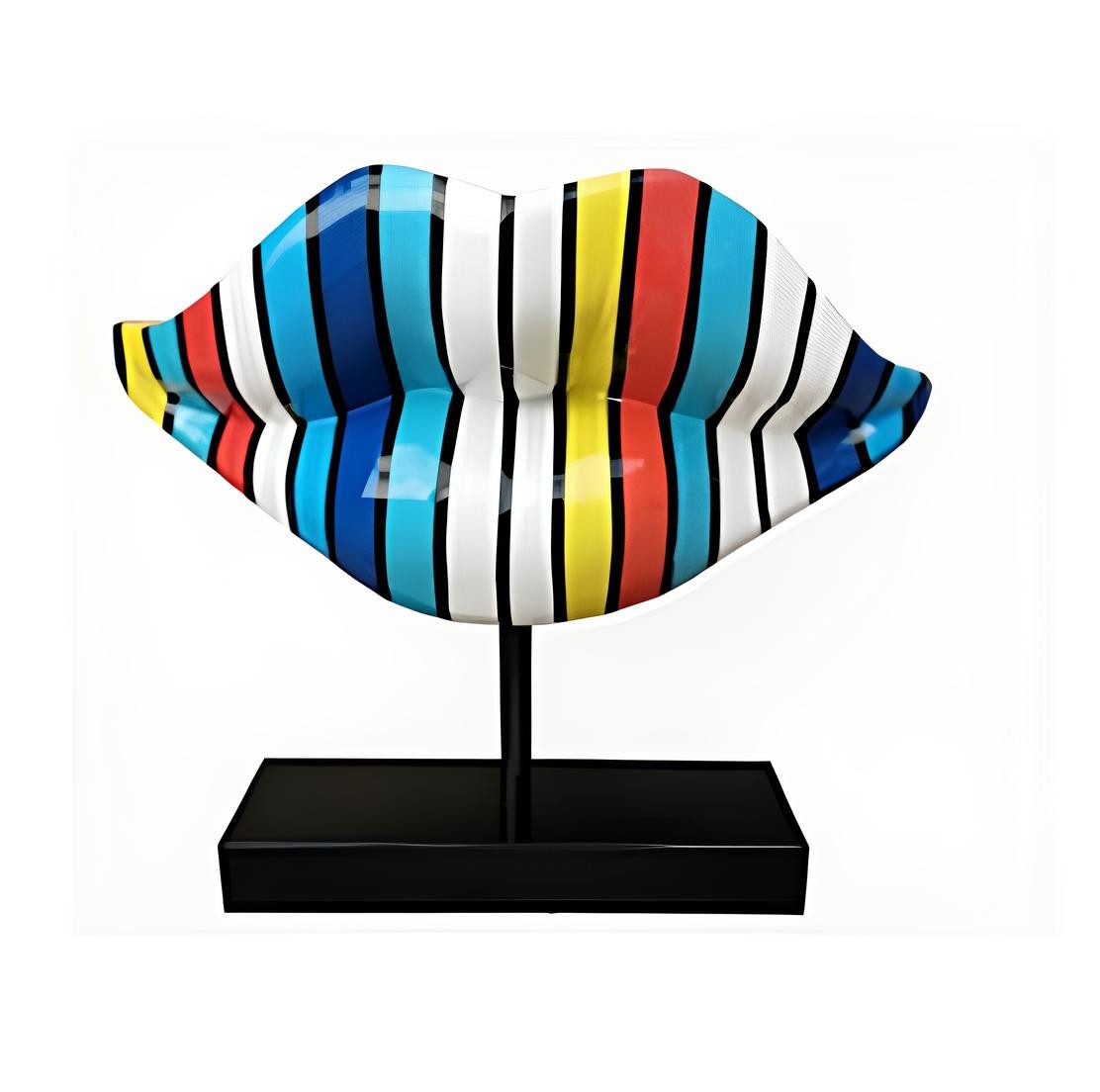 Xlmoebel Dekofigur Bunte Lippen Figur Statue Deko Skulptur 47cm (1 St), Made in Europa