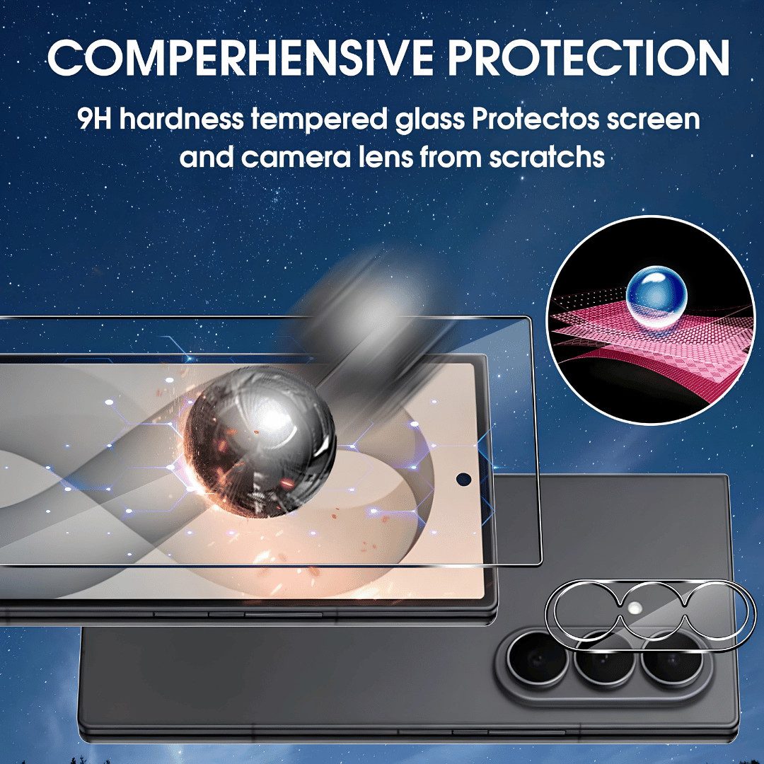 SmartUP Displayschutzglas 6X Schutzglas für Samsung Galaxy Z Fold 8 Display Kamera Panzerfolie für Samsung Galaxy Z Fold 8, 6 Stück, Rundumschutz, passgenaue Ve – Bild 2 von 5
