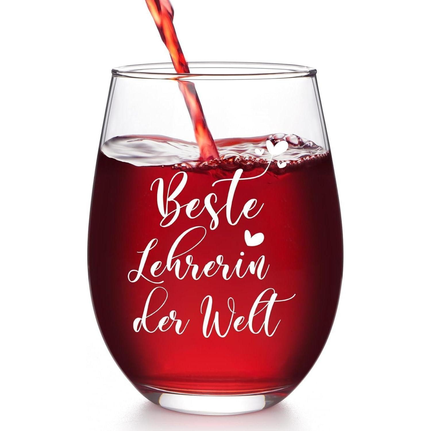 LuxusKollektion Weinglas Weinglas Gravur Beste Lehrerin 17oz