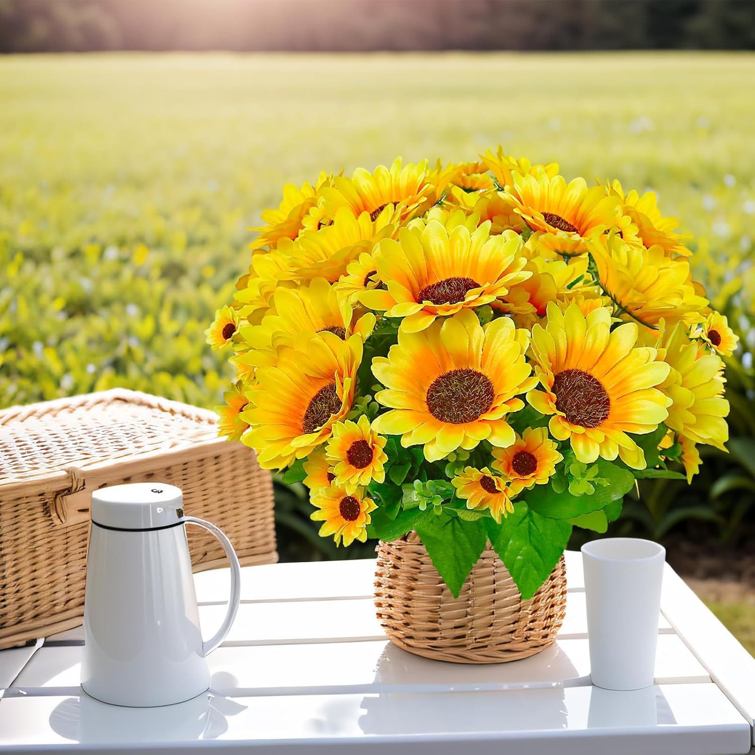 Kunstblumenstrauß 4 Bündel Künstliche Blumen Geranie günstig online kaufen