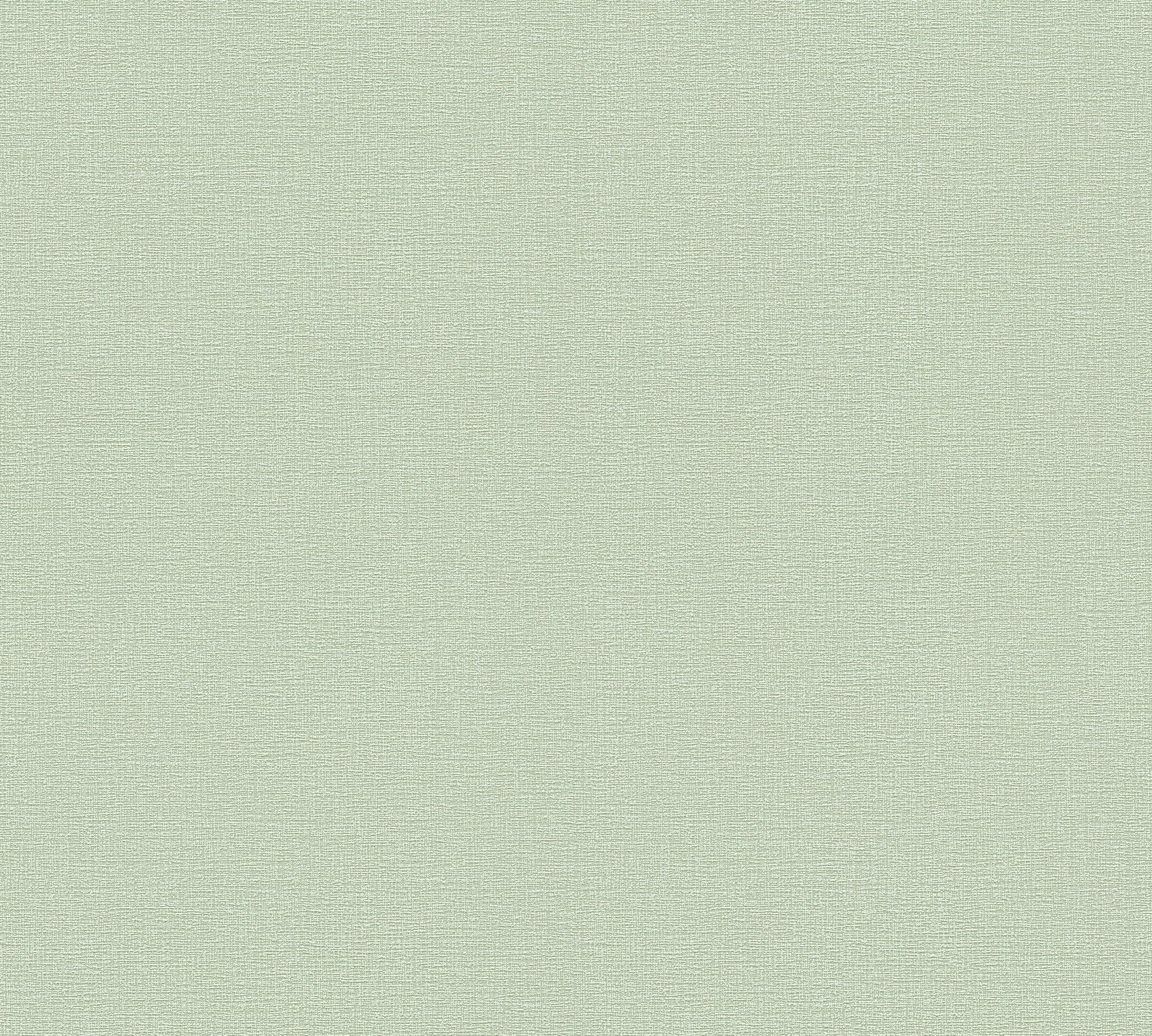 Vliestapete Tapete strukturiert, Création A.S. Einfarbig Uni uni, Uni, grün/hellgrün Greenery