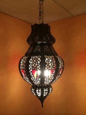 Marrakesch Orient & Mediterran Interior Deckenleuchte Orientalische Lampe Pendelleuchte Rostfarben Azah