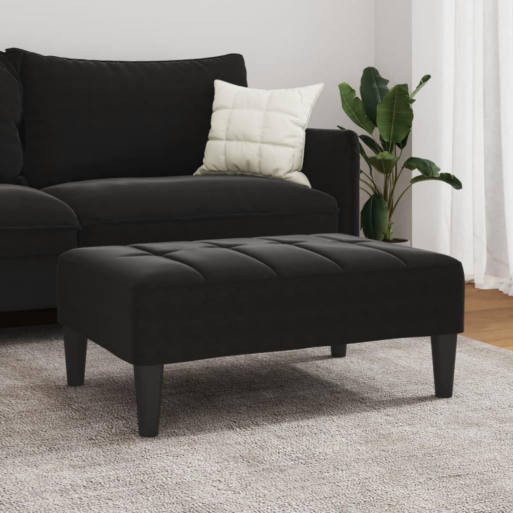 vidaXL Polsterhocker Fußhocker Schwarz 77x55x31 cm günstig online kaufen