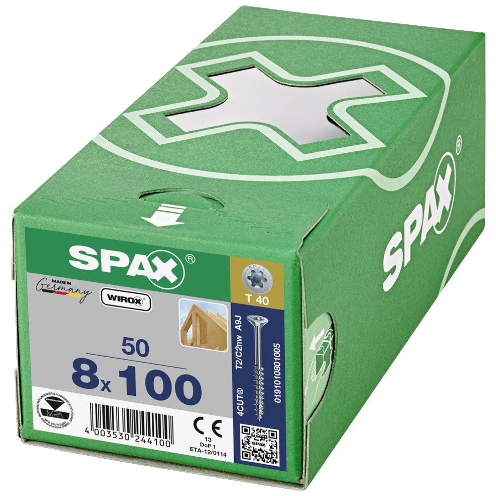 Thumbnail - SPAX Schraube SPAX 0191010801005 Holzschraube 8 mm 100 mm T-STAR plus Stahl WIRO