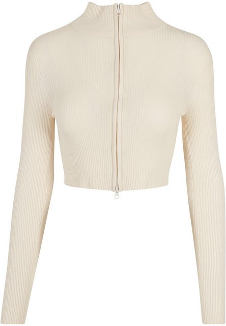 URBAN CLASSICS Cardigan Urban Classics Damen Ladies Cropped Rib Knit Zip Ca günstig online kaufen