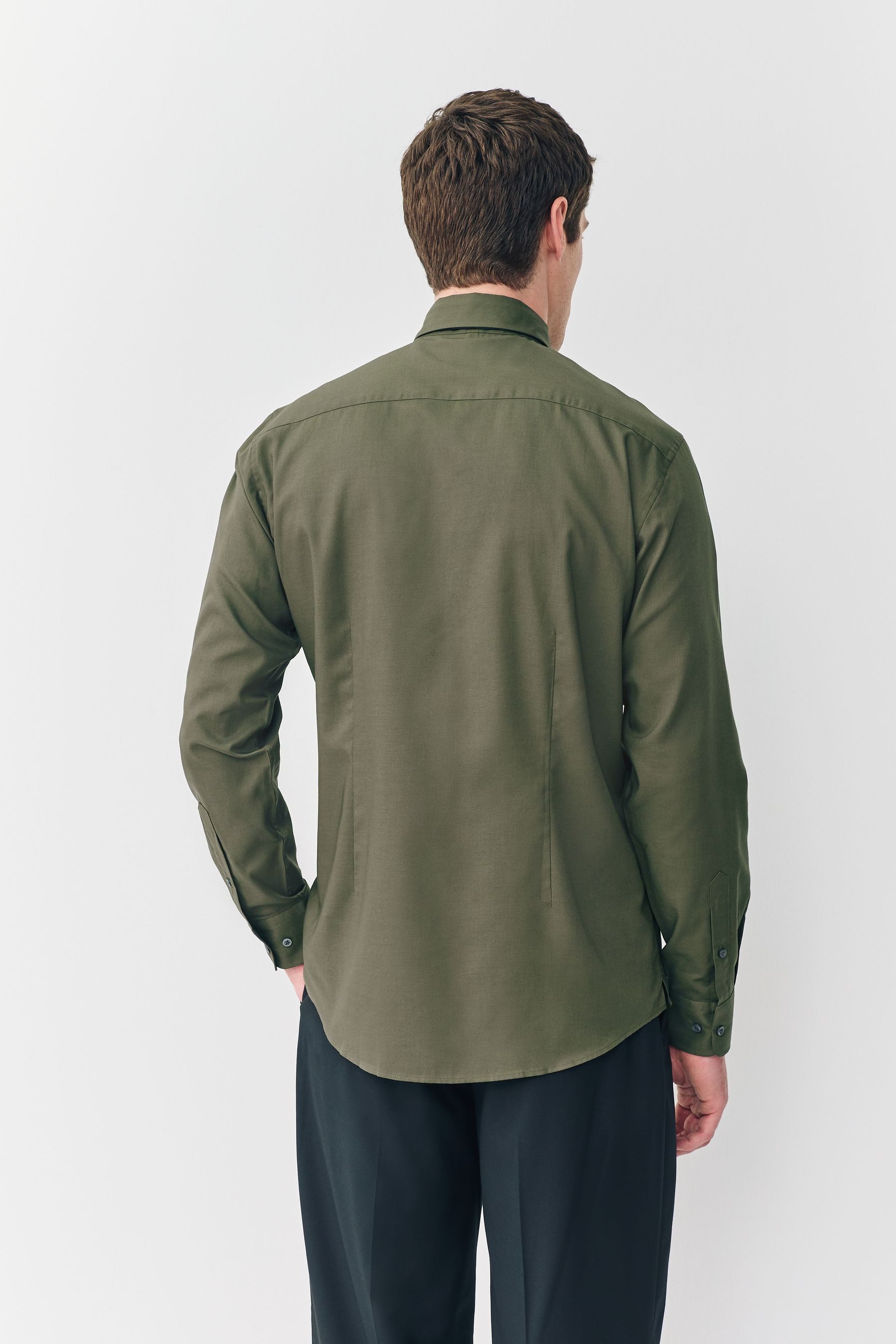 Next Langarmhemd Festliches Slim Fit Hemd und Krawatte im Set (2-tlg)