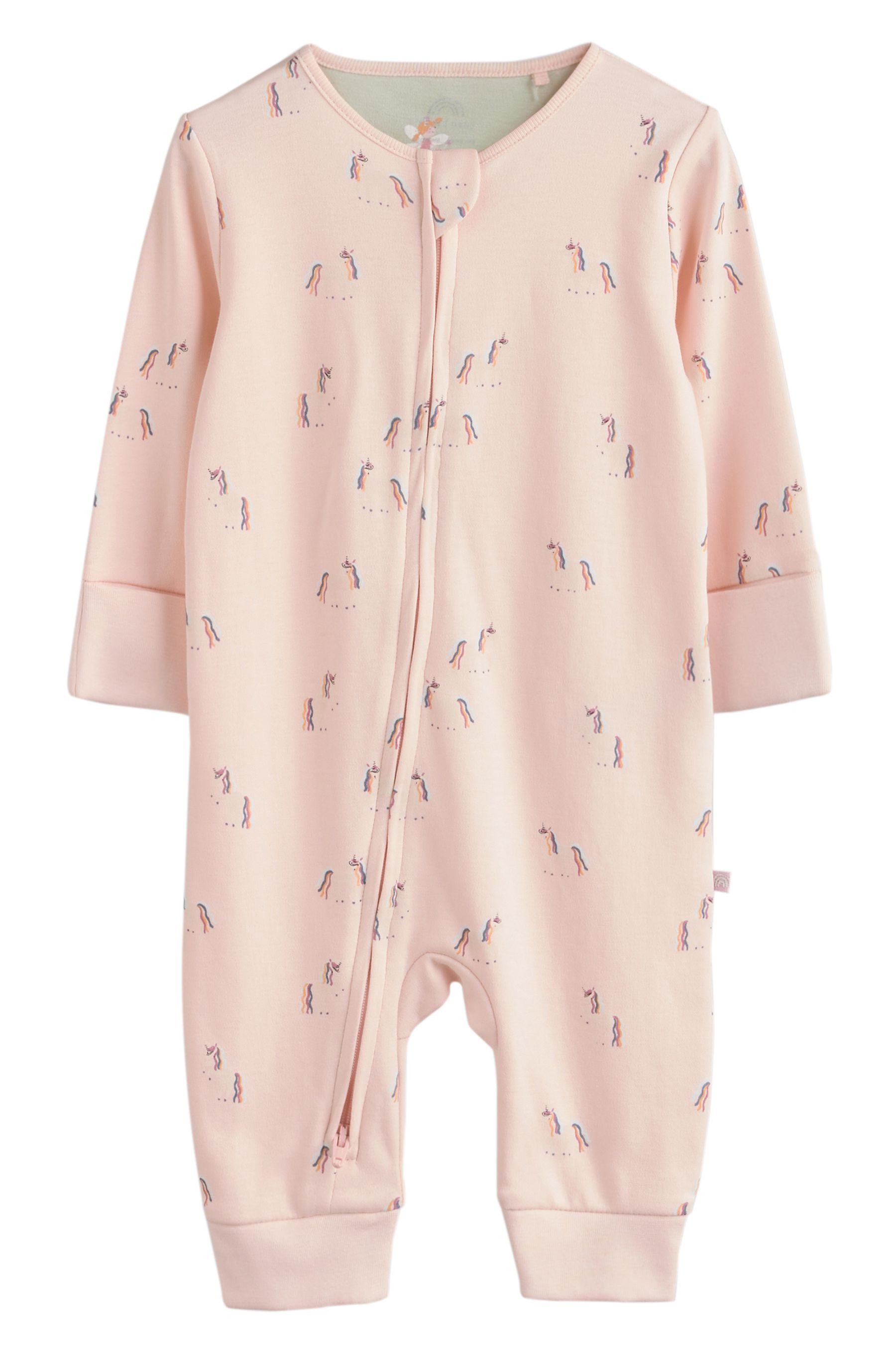Next Schlafoverall Gerippte Babyschlafanzüge ohne Fuß, 3er-Pack (3-tlg)