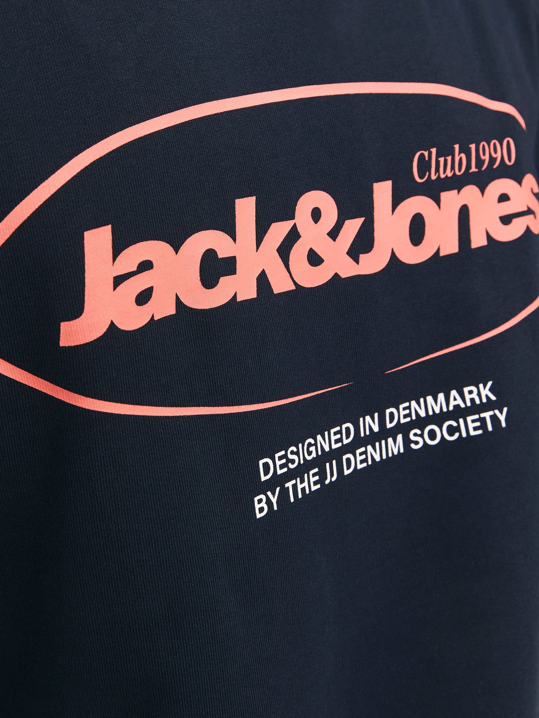 Jack & Jones Sweatshirt Pullover mit Rundhals, Logo Front & Rücken JJEBRADLEY GRAPHIC SWEAT CREW NOOS
