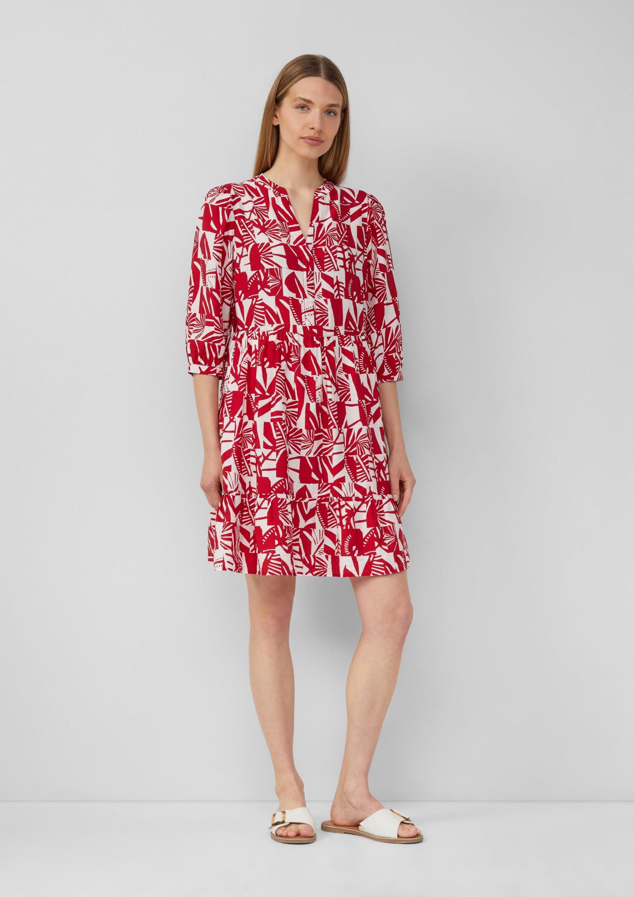 s.Oliver Minikleid Kleid Strukturiertes Kleid aus Viskosemix mit Eingrifftaschen