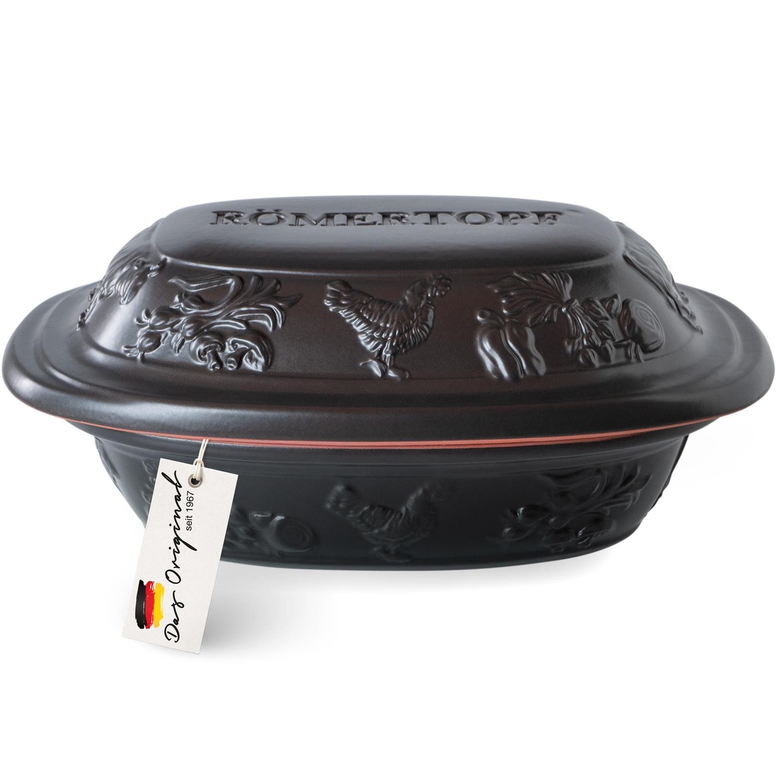 RÖMERTOPF Römertopf RUSTICO Bräter, 1,2 Liter, aus Naturton