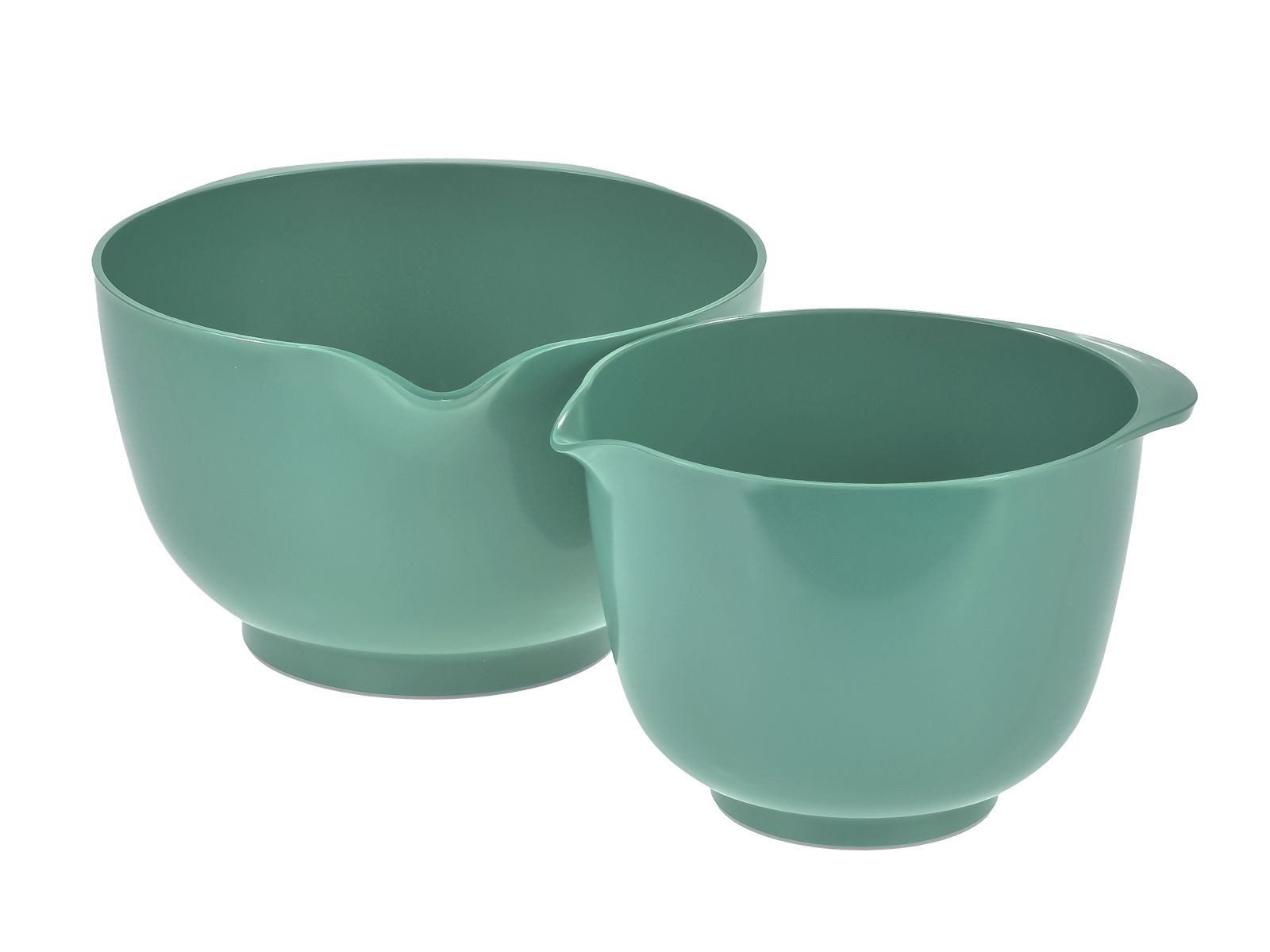 ROSTI Rührschüssel Rührschüssel Set 2tlg. "Margrethe" New türkis grün (nordic green), Kunststoff, (Spar-Set, 2-tlg), spülmaschinenfest, auch für Mikrowelle und Gefrierschrank (türkis)