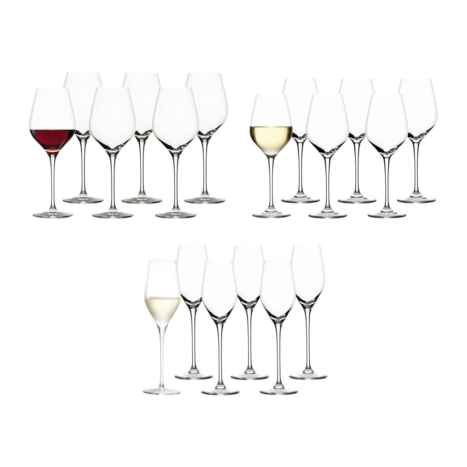 Royal Glas und Wein- Exquisit Glas Sektgläser Set, 18er Stölzle