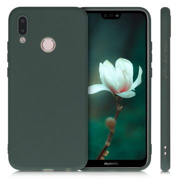 kwmobile Handyhülle Hülle für Huawei P20 Lite, Hülle Silikon - Soft Handyhülle - Handy Case Cover - Moosgrün