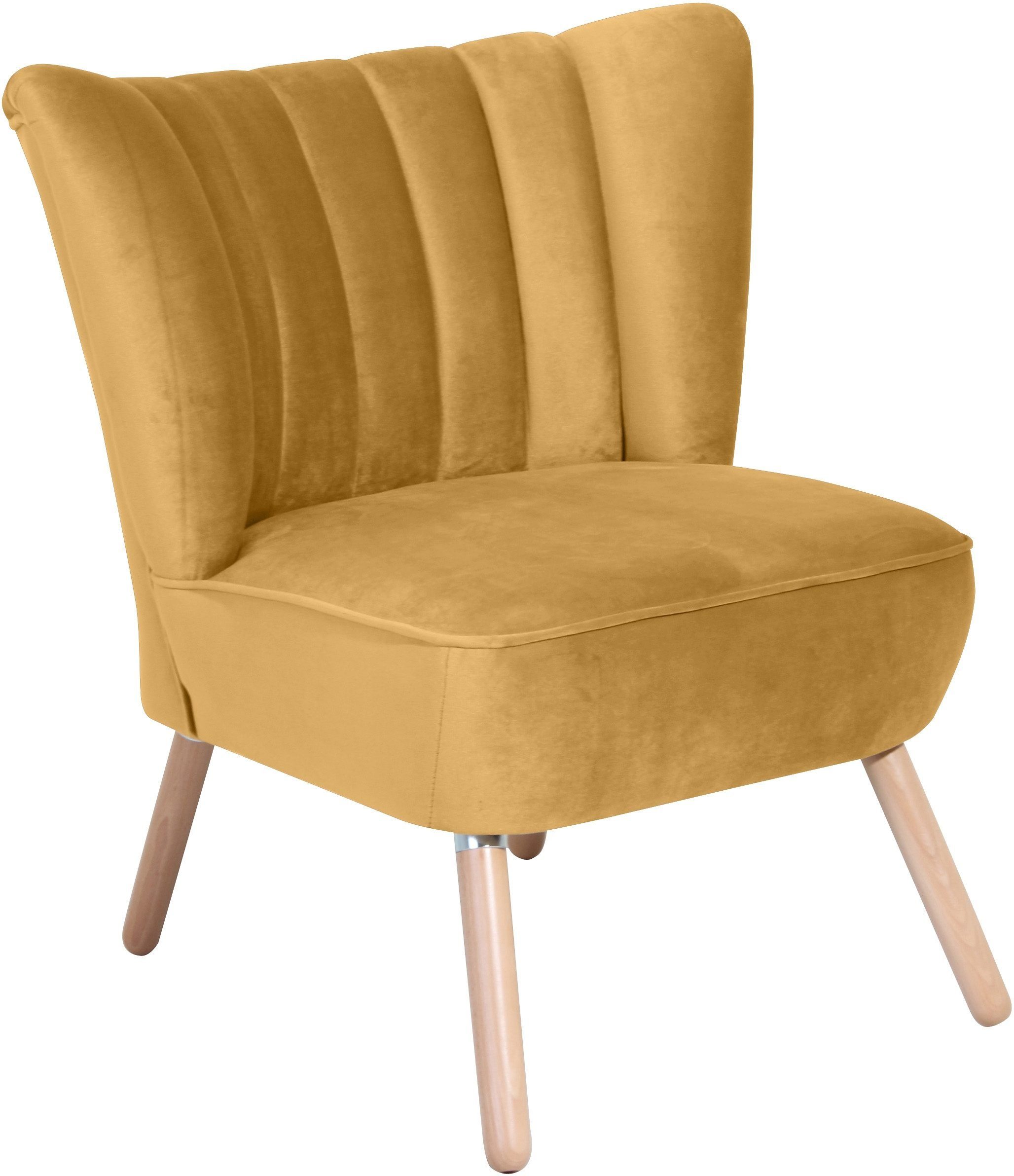 Max Winzer® Sessel Aspen, Loungesessel, Solitärsessel, bequem, tolle Rückenlehnenverarbeitung im Retrostil, hoher Fuß. Reduzierter Preis € 389,99. Unverbindliche Preisempfehlung € 618,00