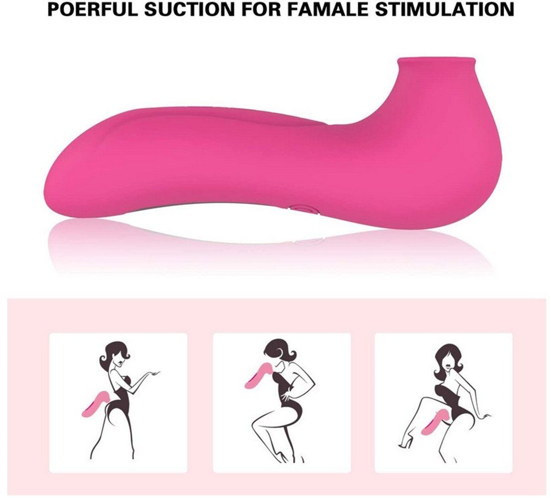 Leise Schnelle frauen für orgams Klitoris-Stimulation,Druckwellenvibrator, Sexspielzeug autolock Klitoris-Stimulator erotisches Rosa Starke