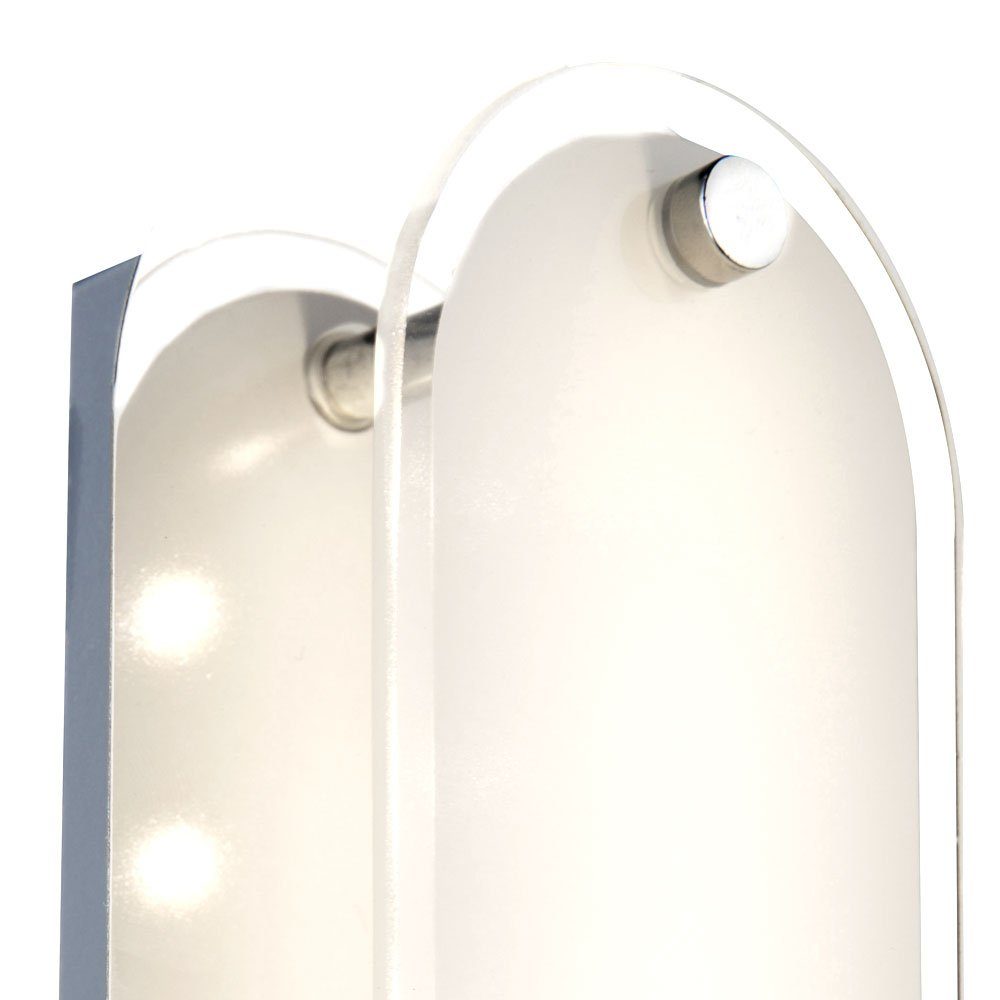 LED Globo Wandleuchte, LED Chrom fest Design Wandlampe verbaut, Modern Wandleuchte LED-Leuchtmittel Warmweiß,
