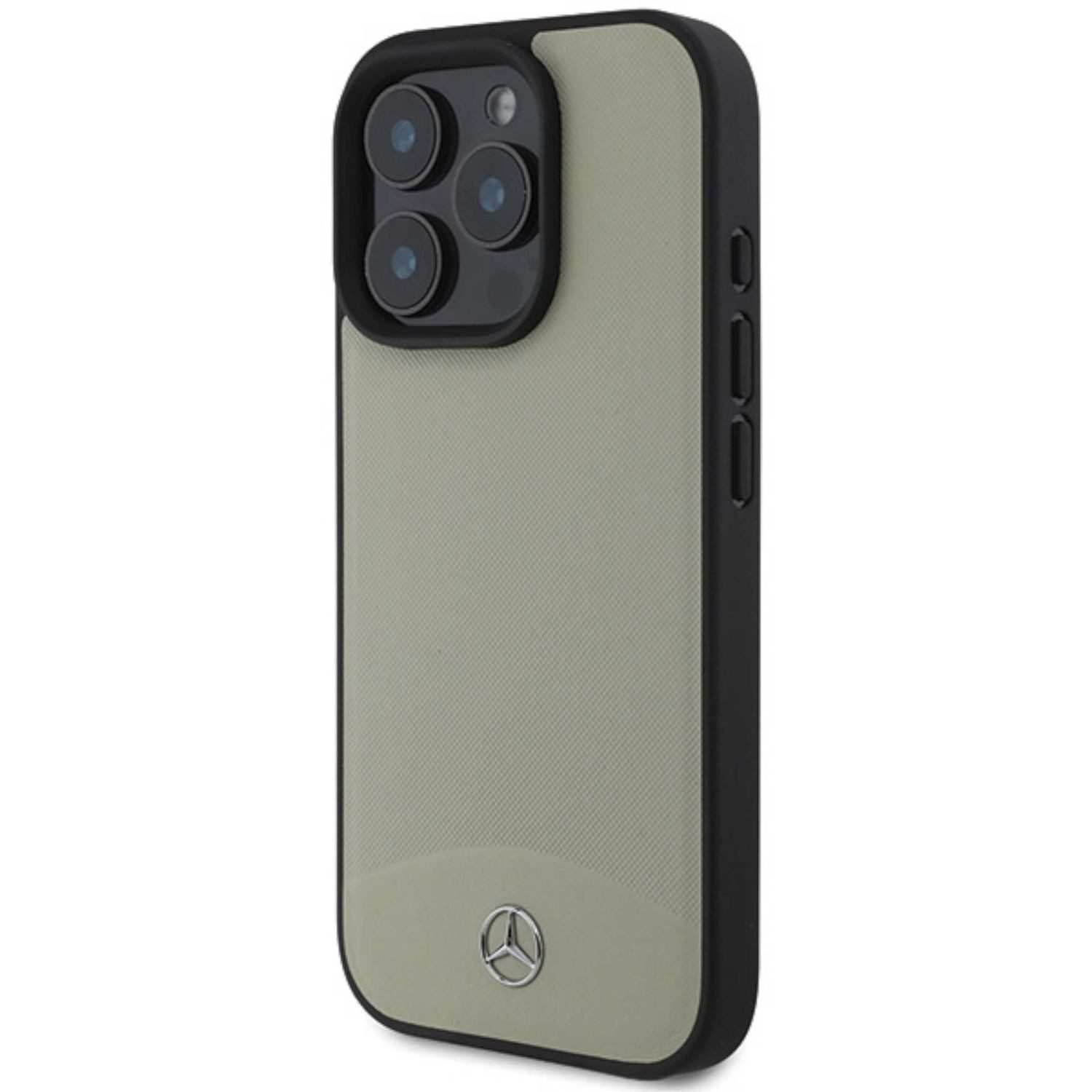 Mercedes Smartphone-Hülle Mercedes Apple iPhone 16 Pro Max Case Textured Plain Leather MagSafe