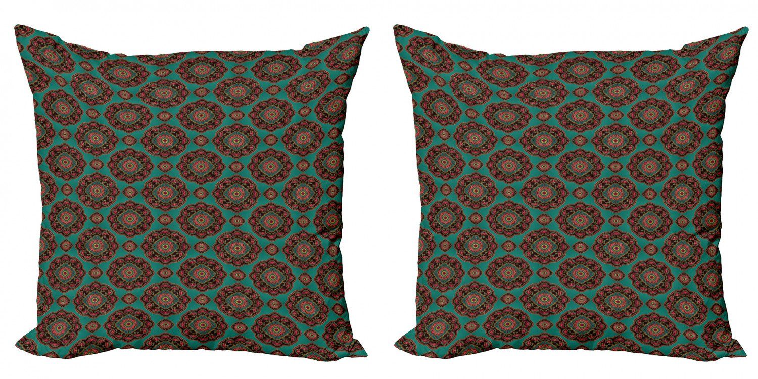 Kissenbezüge Modern Accent Doppelseitiger Digitaldruck, Abakuhaus (2 Stück), orientalisch Floral Mandala Motive