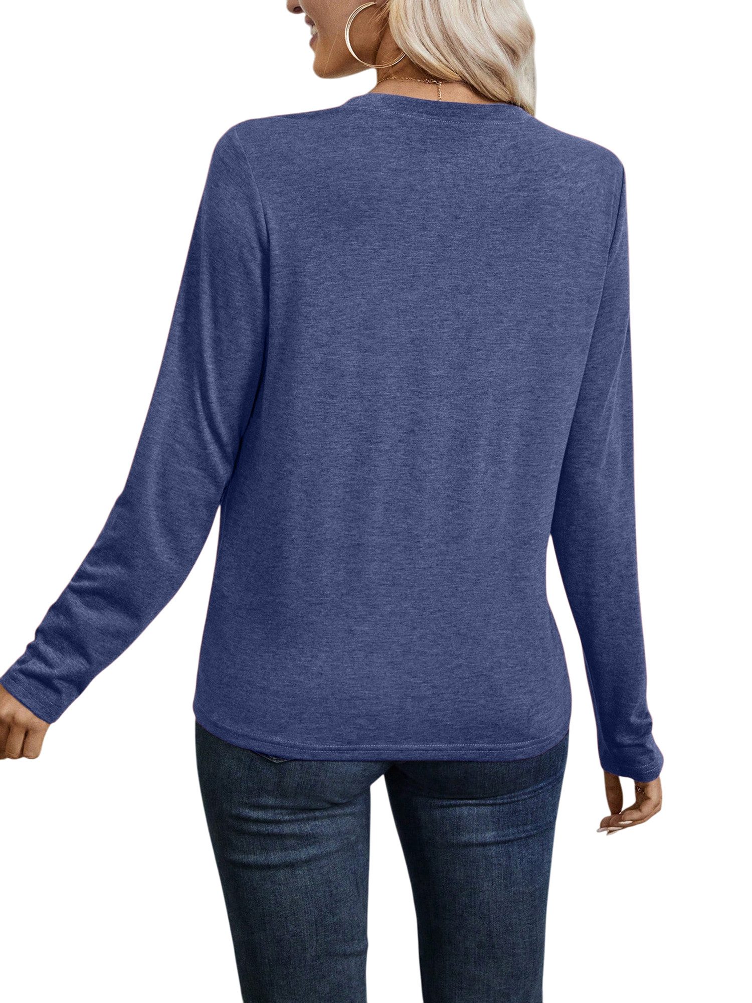 PYLIKE Longsleeve Shirts Damen Casual Schmetterling Ausgefallene bequemes L günstig online kaufen