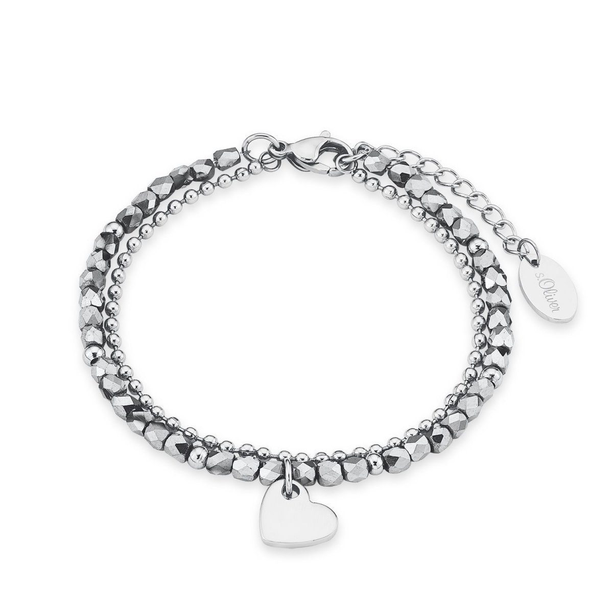 2018344, perfekten Glassteinen, Armband mit mit einer Lieferung einem Herz, s.Oliver Geschenkbox, Geschenk