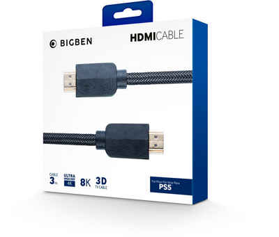 BigBen HDMI Kabel 2.1 Kabel für 4K ULTRA HD / 8K 3 Meter schwarz BB004823 HDMI-Kabel
