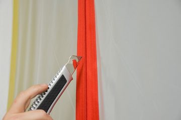Scorprotect® Reißverschluss Selbstklebende Reißverschlüsse rot für Staubschutzwände 2er Set