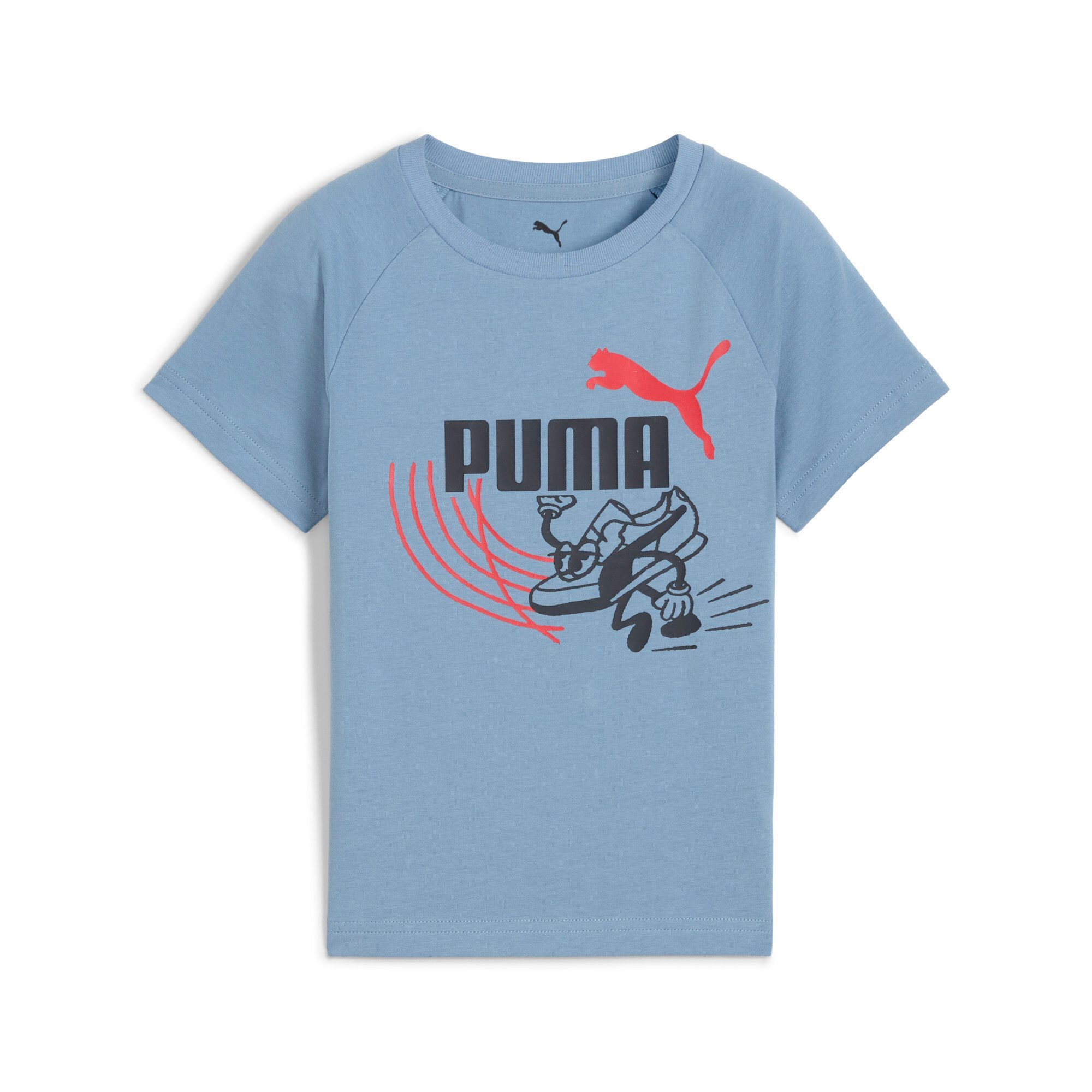 PUMA T-Shirt LITTLE RUNNERS TEE PS Regular Fit, Kurzarm, Rundhalsausschnitt, mit Print-Applikation