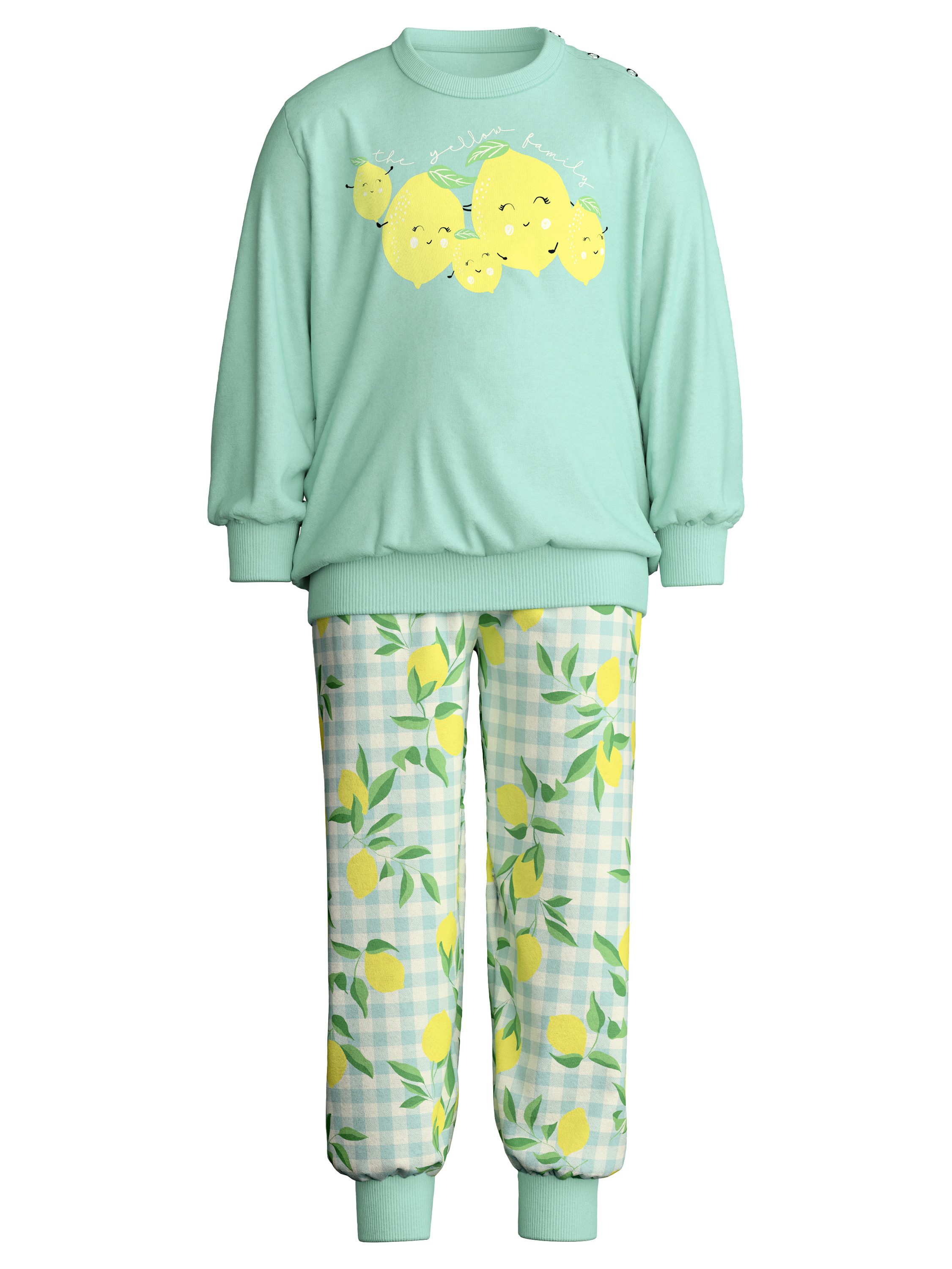 CALIDA Pyjama Toddlers Fruits Kinder (2 tlg) aus Baumwolle, atmungsaktiv, pflegeleicht, mit weichen Bündchen
