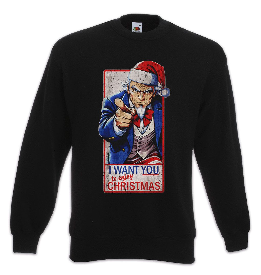 Sweatshirt USA Enjoy Christmas Sweatshirt American Troops Army US Merry Santa
