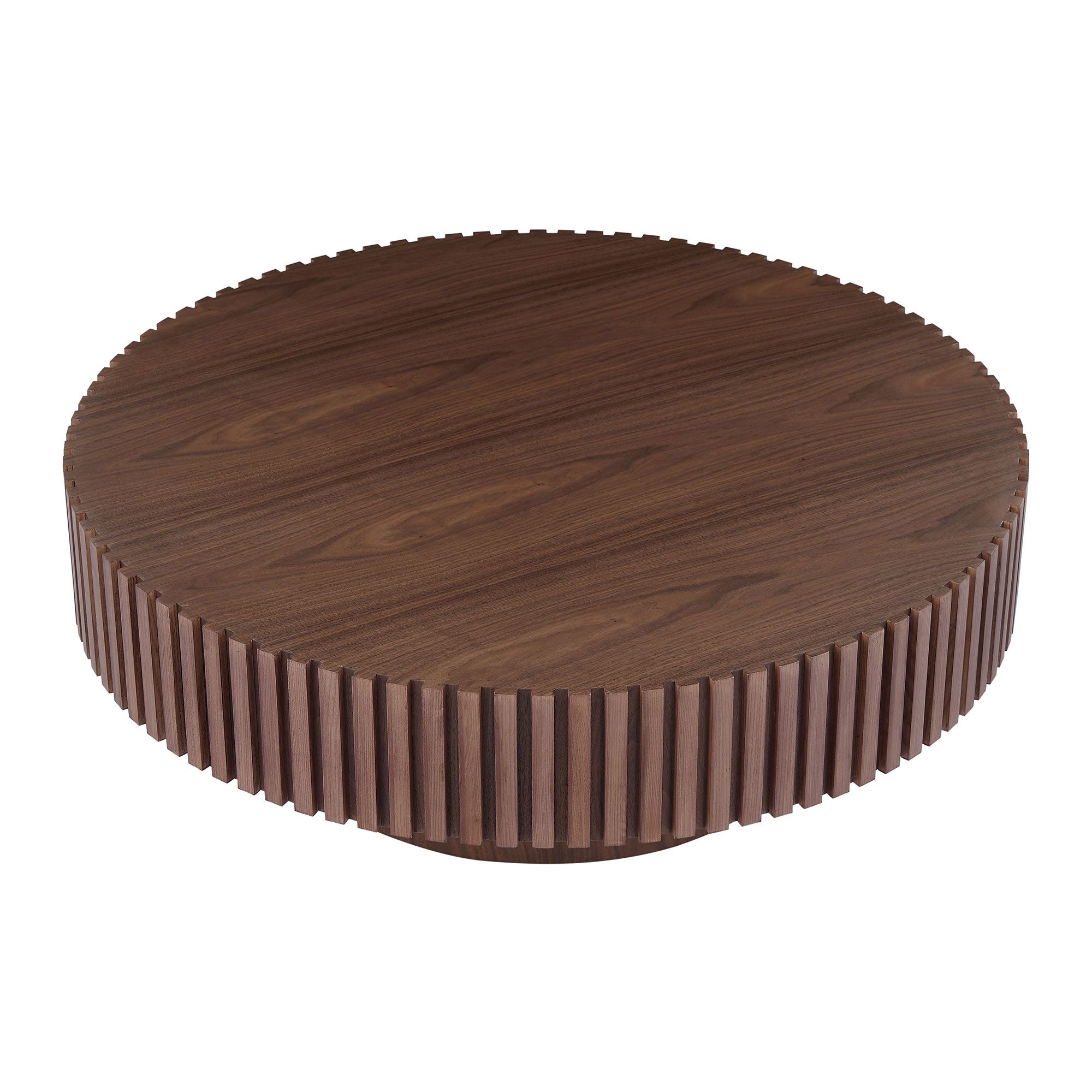 NJLyuhome Couchtisch Beistelltisch Runder Kaffetisch mit Massivholz-Rahmen, 80x35cm (1-St)