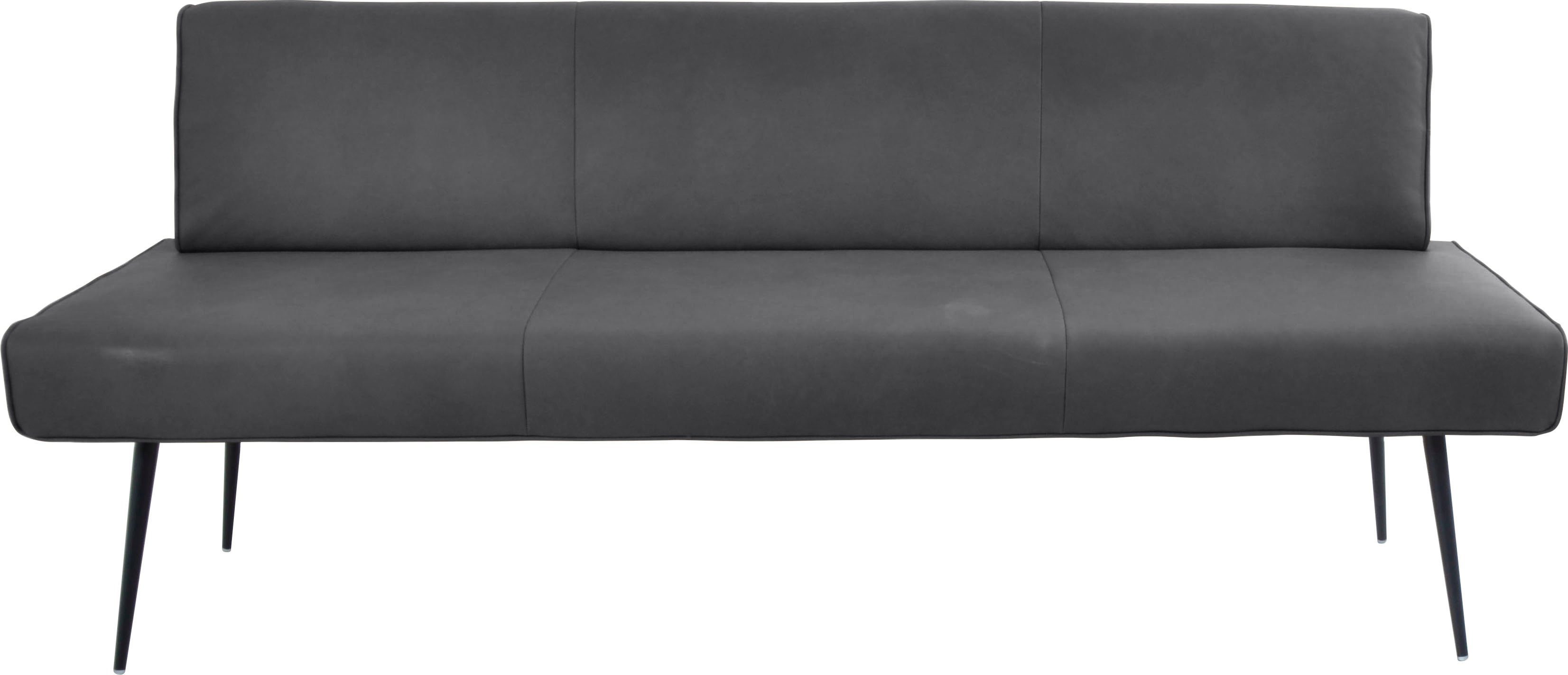 K+W Komfort & Wohnen Essbank Giacomo I Polsterbank, Metallfüsse in schwarz, wahlweise in der Breite 200cm oder 177cm