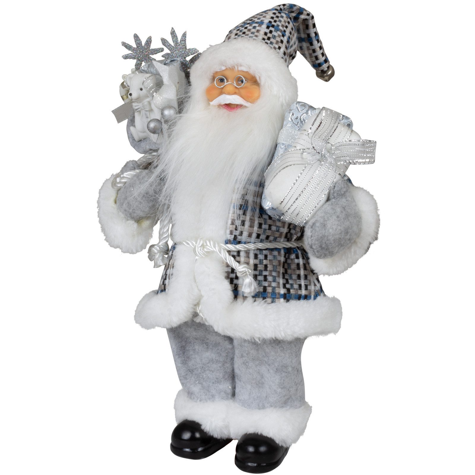 Christmas Paradise Weihnachtsmann Hilmar 30 / 45cm (Deko Figur, 1 St., stehend), grau