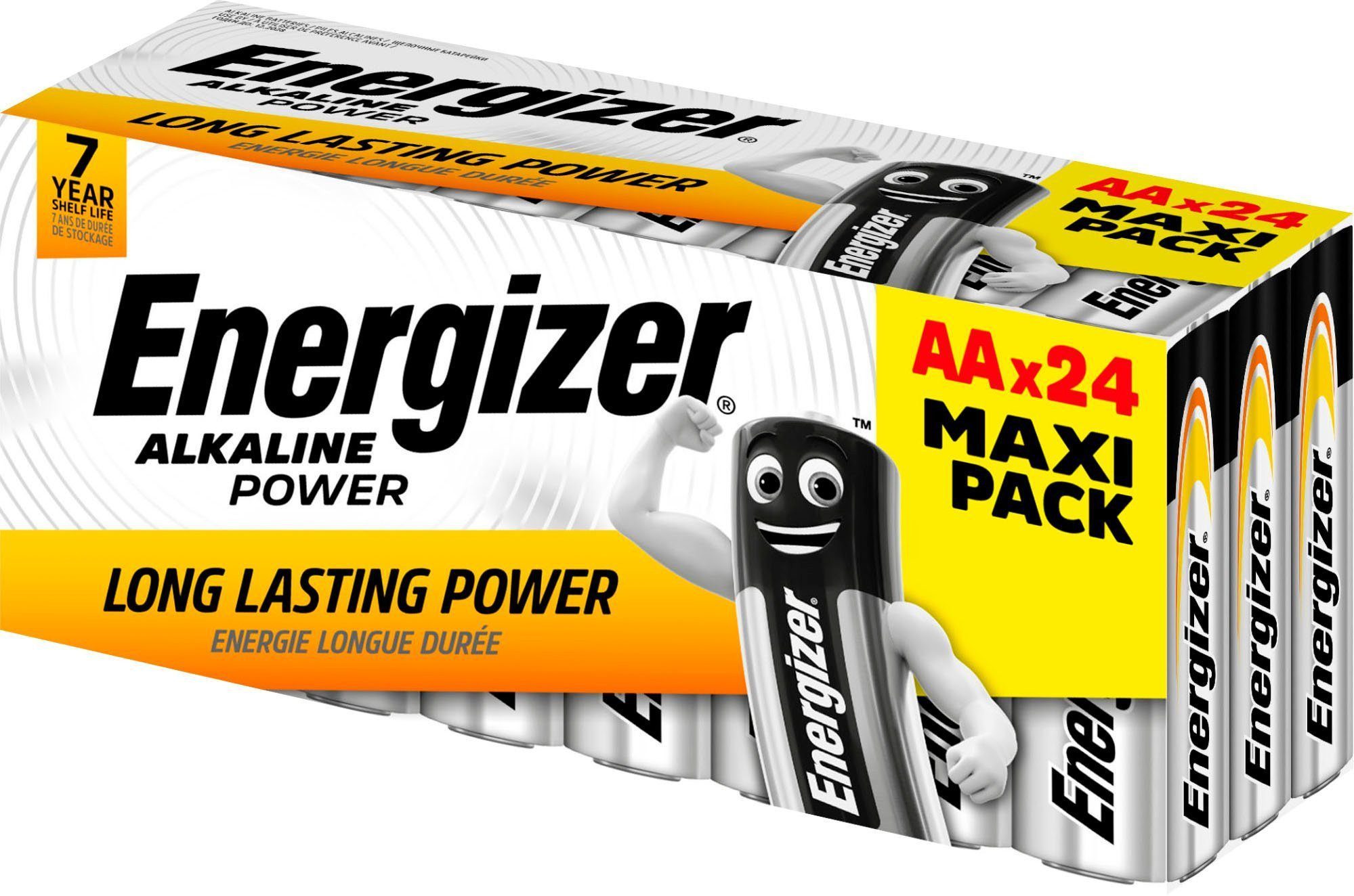 Energizer Energizer Power LR06 Mignon (AA)-Batterie Alkali-Mangan 1.5 V 24 St. Batterie