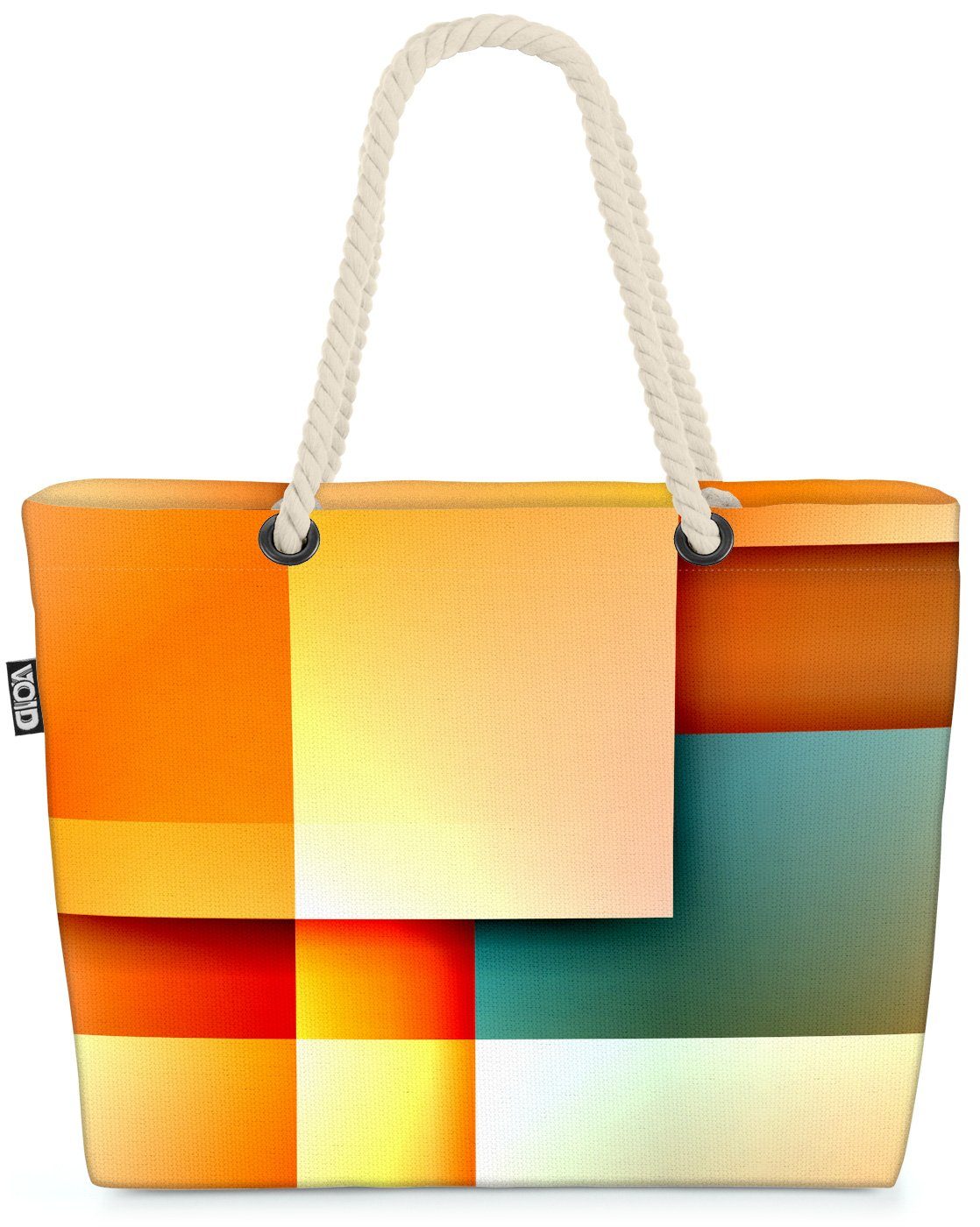 Muster abstrakt Design Beach Geometrisches (1-tlg), Strandtasche gemustert 3D Bild Bag VOID Flächen Kunst