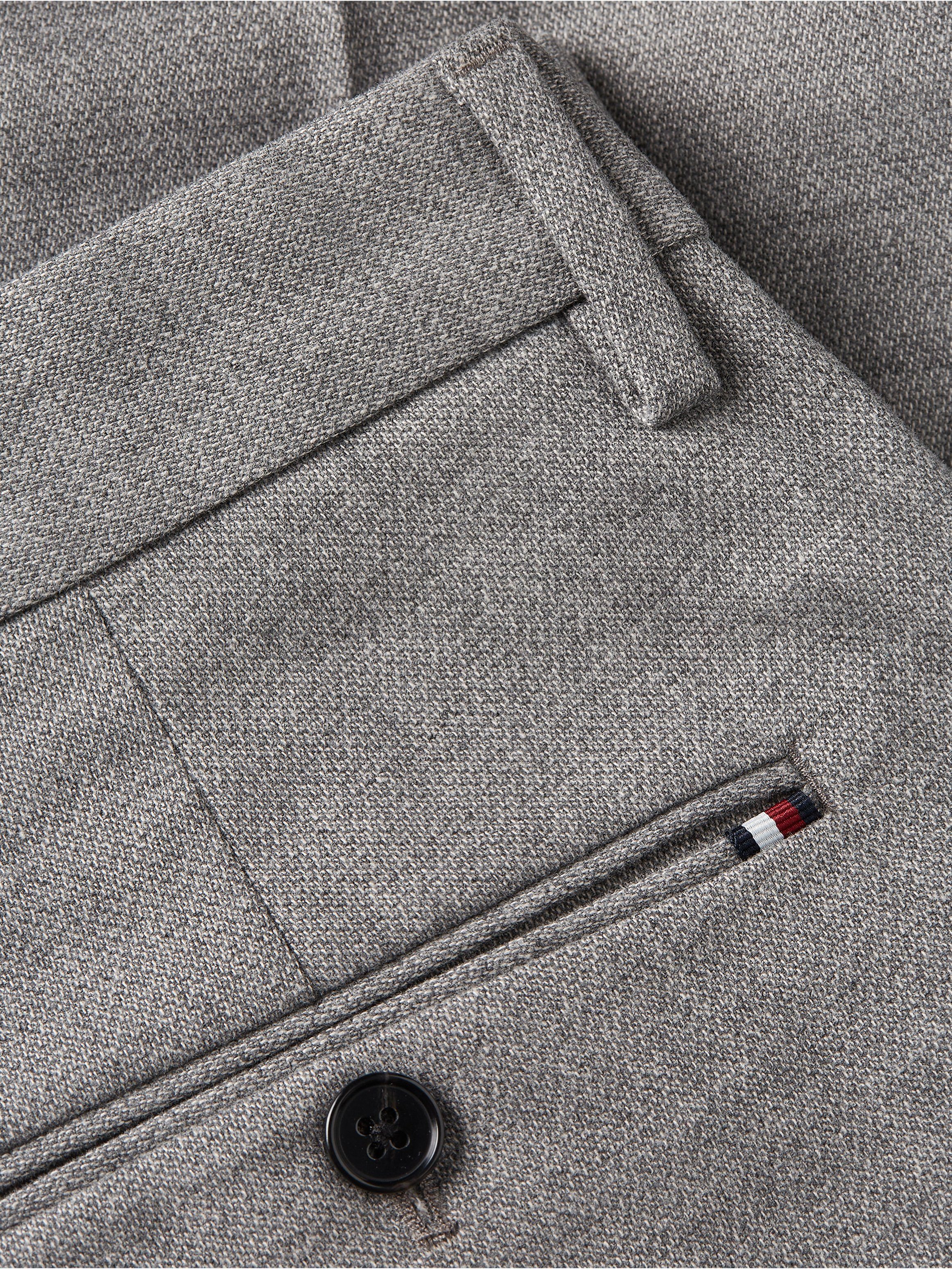 Tommy Hilfiger 5-Pocket-Hose BLEECKER FAKE LOOK SOLID WOOL heather grey medium