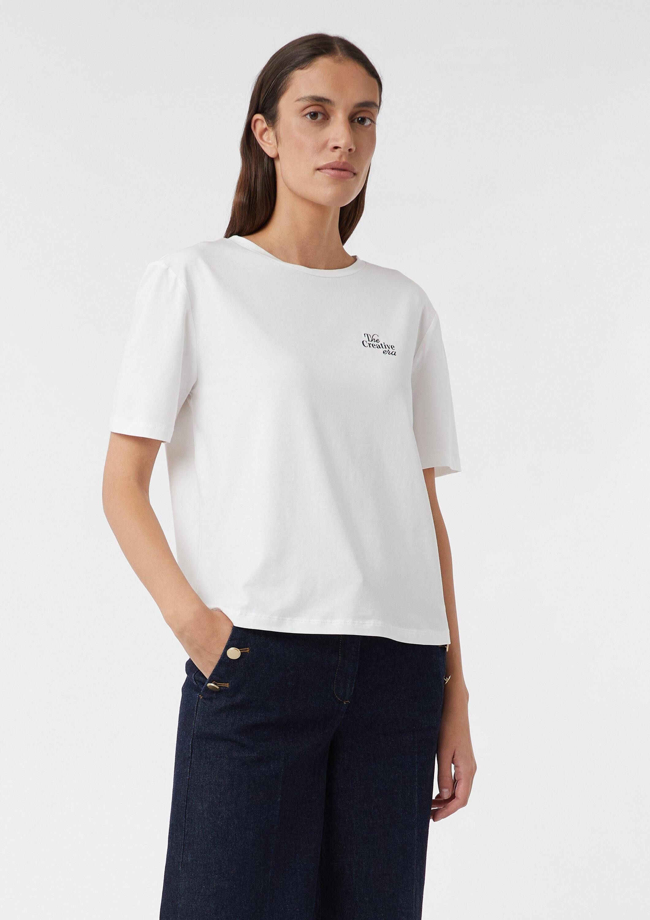 comma Kurzarmshirt T-Shirt Lässiges T-Shirt mit günstig online kaufen