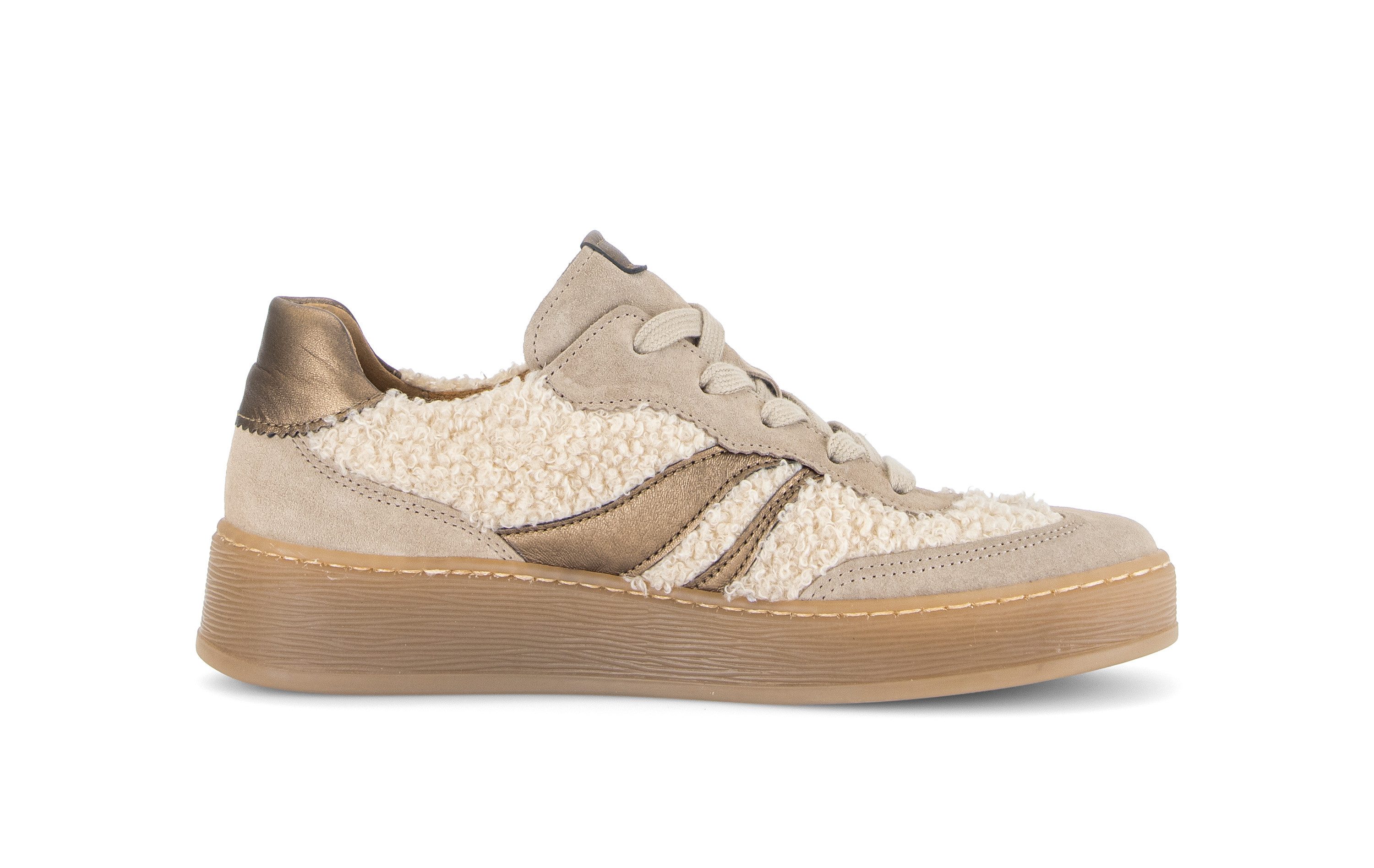 Gabor Sneaker Freizeitschuh, Halbschuh, Schnürer mit Kontrastbesatz, Weite G (weit)