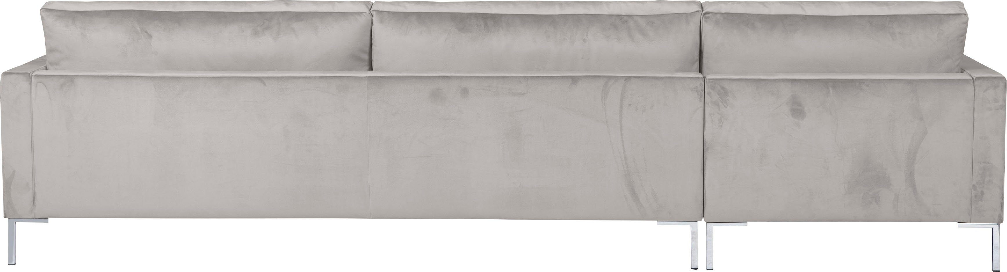 Metall-Winkelfüßen, Ecksofa Gerberei Velina, 294 grey cm mit Alte light Breite