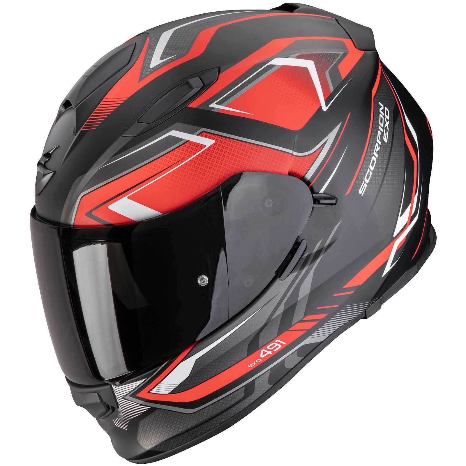 Scorpion Exo Motorradhelm Scorpion Exo-491 Zumo Integralhelm Matt-Schwarz / Rot 2XL (1er Set), integralhelm motorrad