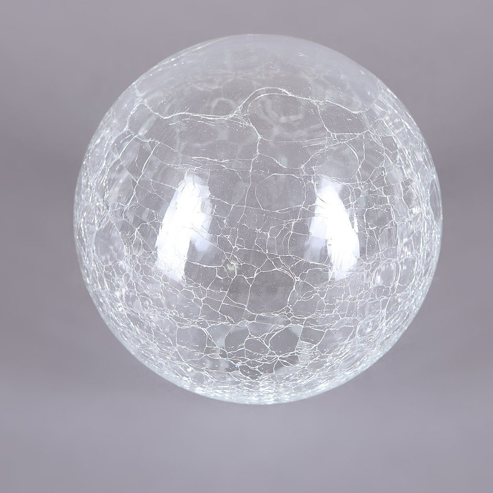 Home4Living Lampenschirm Kugelglas crackle klar Ø 150mm Lampenglas Ersatzglas, Crackle