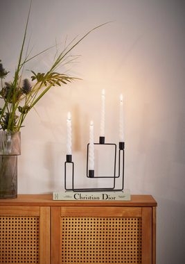 andas Kerzenhalter Draht, Adventsleuchter (1 St), für Stabkerzen, 4-flammig, aus Metall, Höhe ca. 24 cm