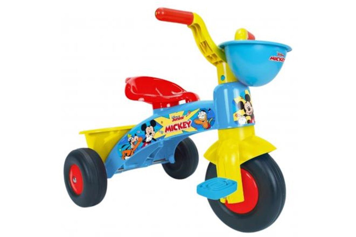 Volare Dreirad Disney Mickey - Jungen - Rot, perfekt für kleine Entdecker, Frontkorb für Spielzeuge