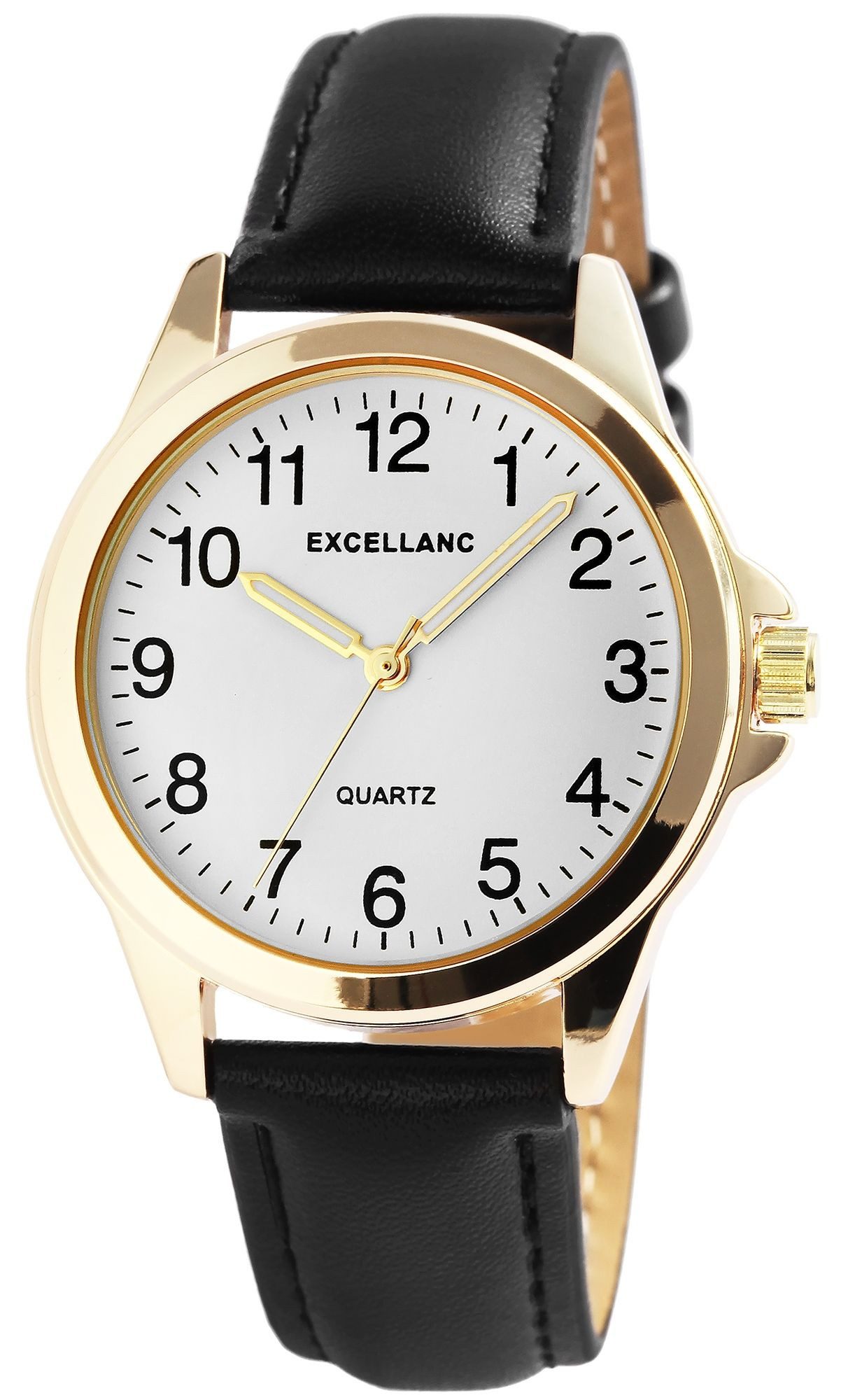 EXCELLANC Quarzuhr 2900212 Excellanc Herrenuhr mit Band aus Lederimitat, 22 günstig online kaufen