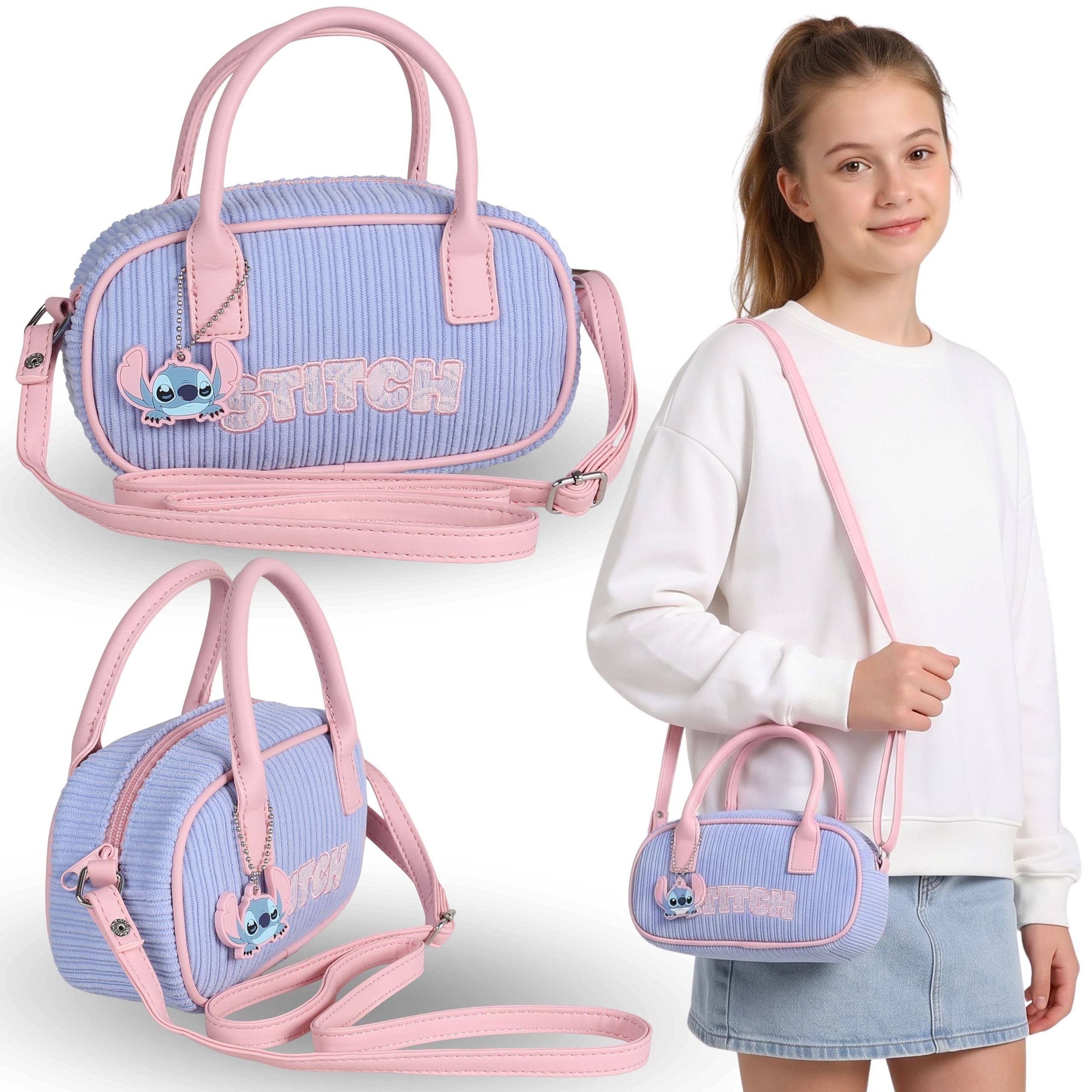 Sarcia.eu Handtasche DISNEY Stitch JUGEND-Handtasche mit Anhänger, 21 × 16 × 8 cm