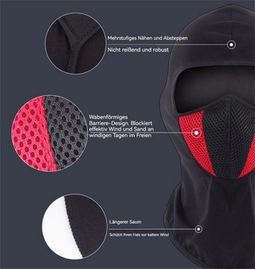 Dekorative Sturmhaube Sturmhaube Outdoor-Sportarten, Winddicht Radfahren Ski Maske (1-St) Polyesterfaser
