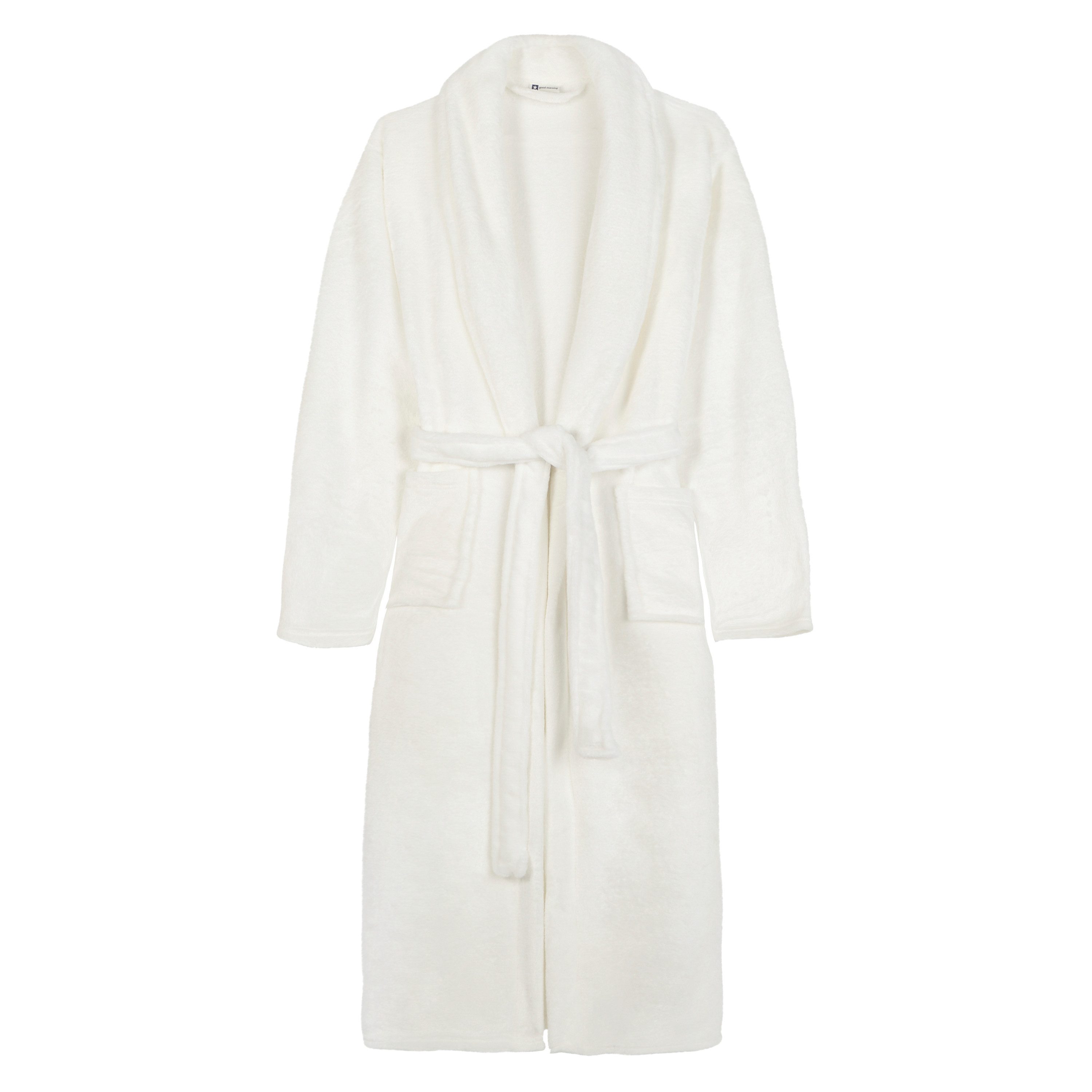 good morning Bademantel Good morning Bathrobe uni, Midilänge, Kunstfaser, Schalkragen, Gürtel, Schalkragen, Gürtel, Taschen, Damen & Herren, Velours, Glanz