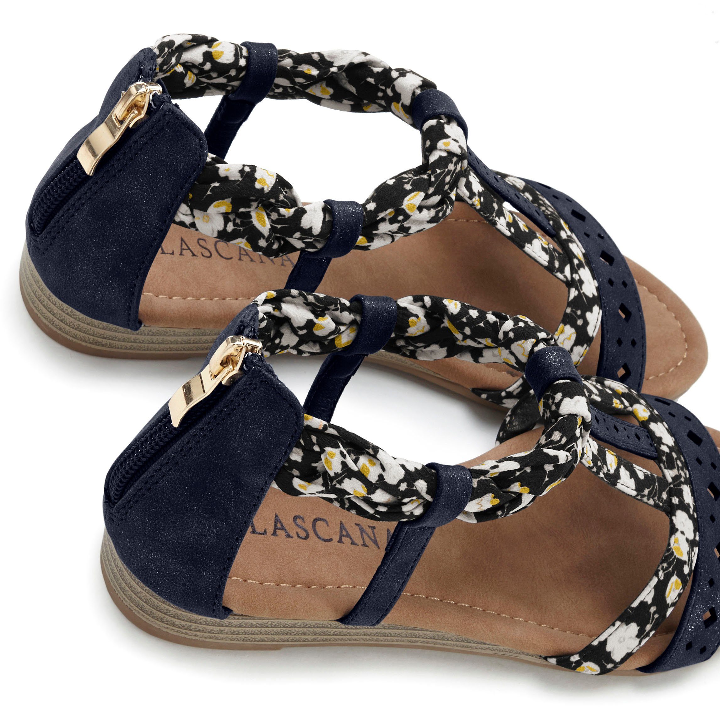 LASCANA Sommerschuh Sandale Sandalette, Sommerschuh mit Riemchen im Festival-Look VEGAN