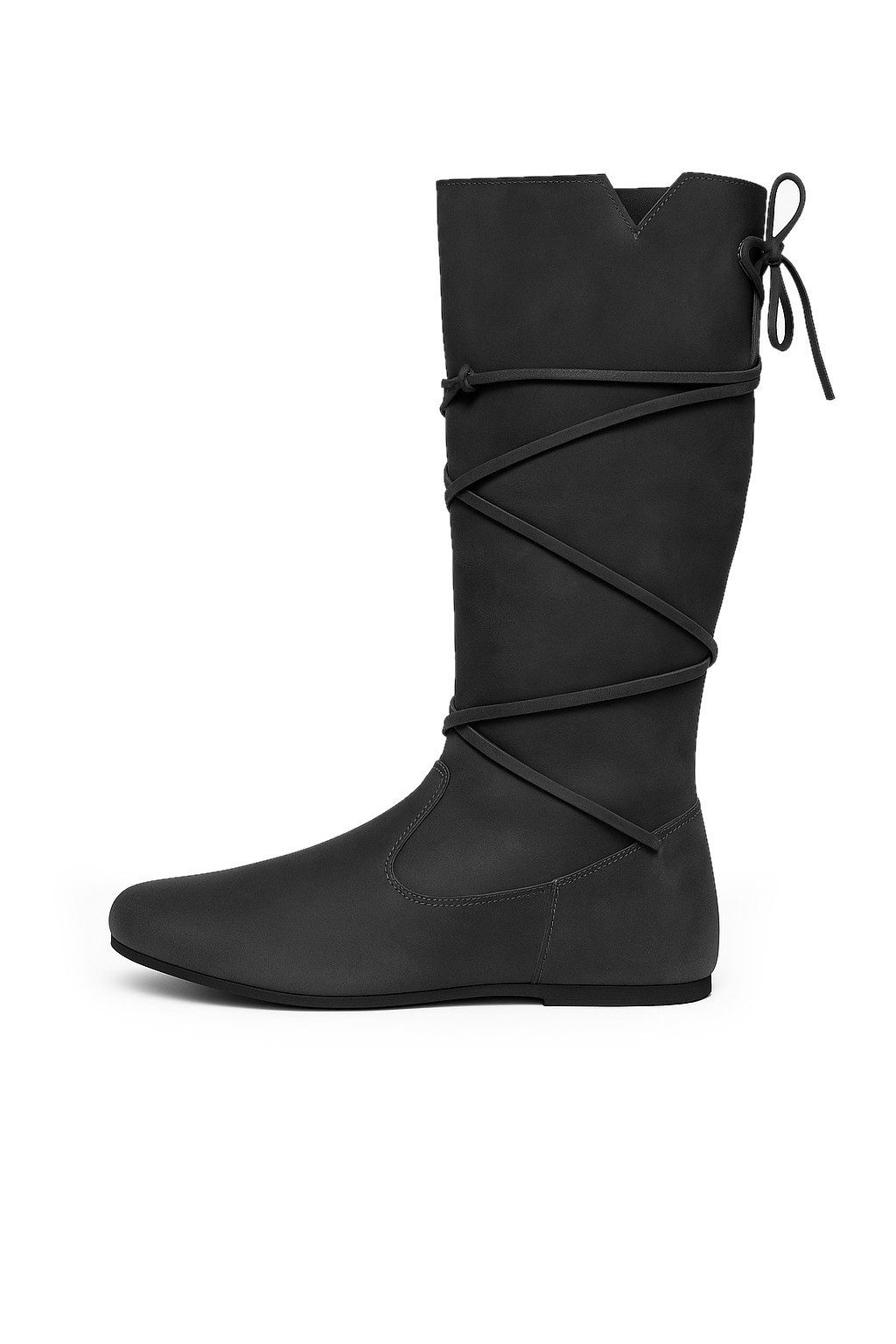 Leonardo Carbone Wikinger-Kostüm Stiefel "Ole" aus Nubukleder, handgefertigtes Nubuk, rustikale Patina