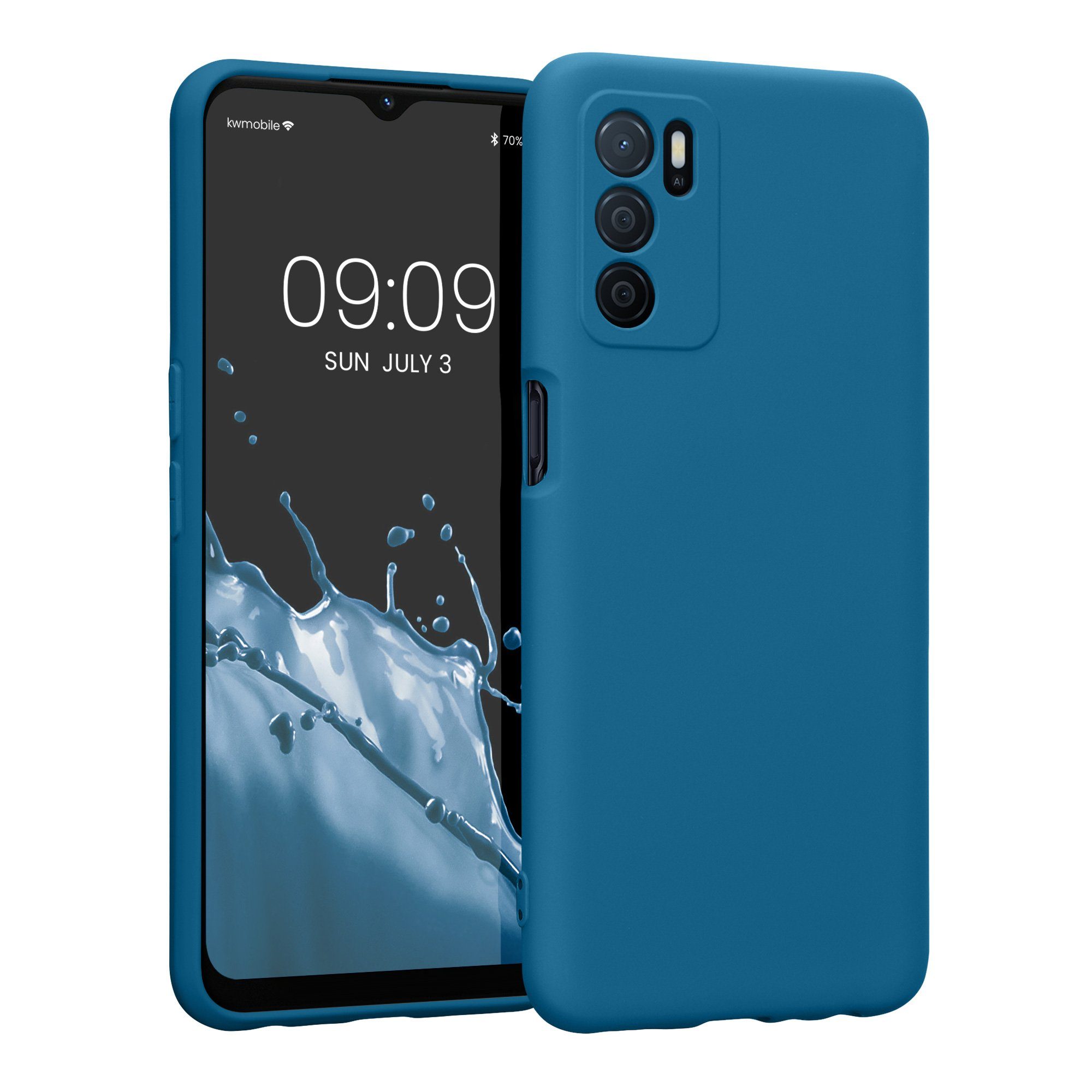 kwmobile Handyhülle Slim Case für Oppo A16 / A16s / A54s, Hülle Silikon Handy - Handyhülle gummiert