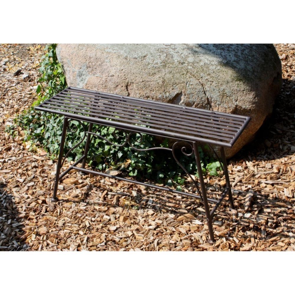 Gartenbank Gartenbank LORIN, Metallbank Rostoptik Parkbank Gartenmöbel Sitzbank